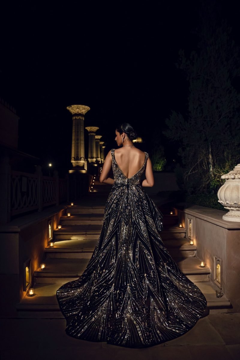 Black Noir Scintilla Partywear Gown - Image 3