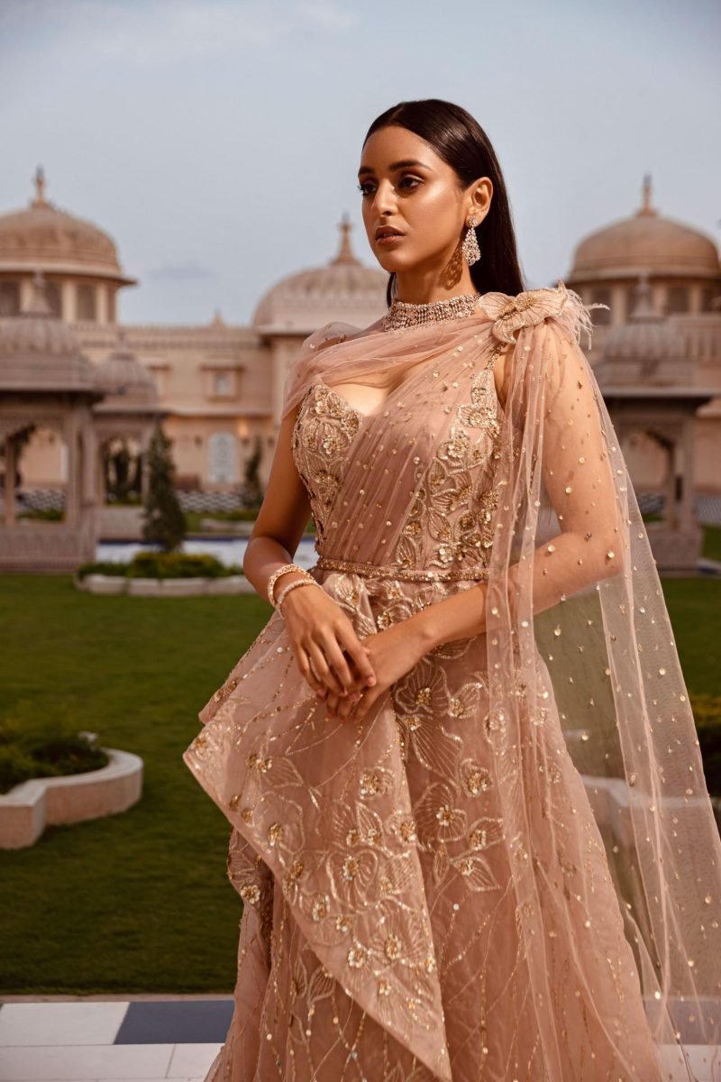 Rose Quartz Zirah Reception Gown