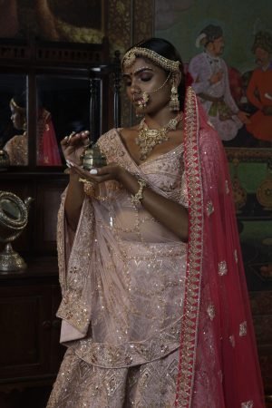 Mauve Designer Bridal Lehenga Set