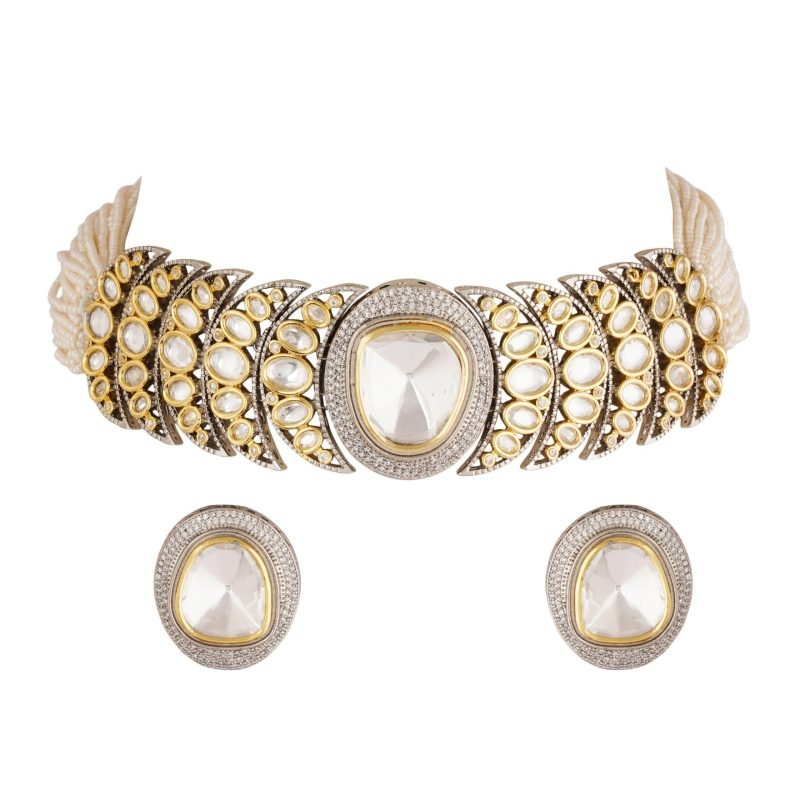 Kundan Studded Choker Jewellery Set - Image 2