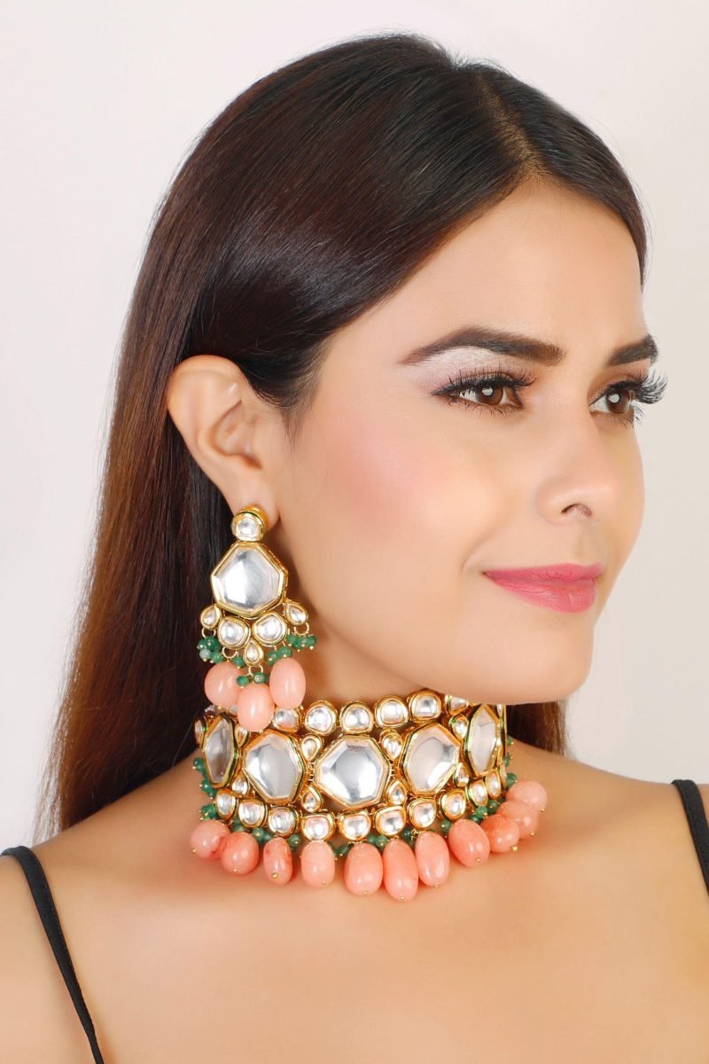 Kundan Choker Gold Jewellery Set