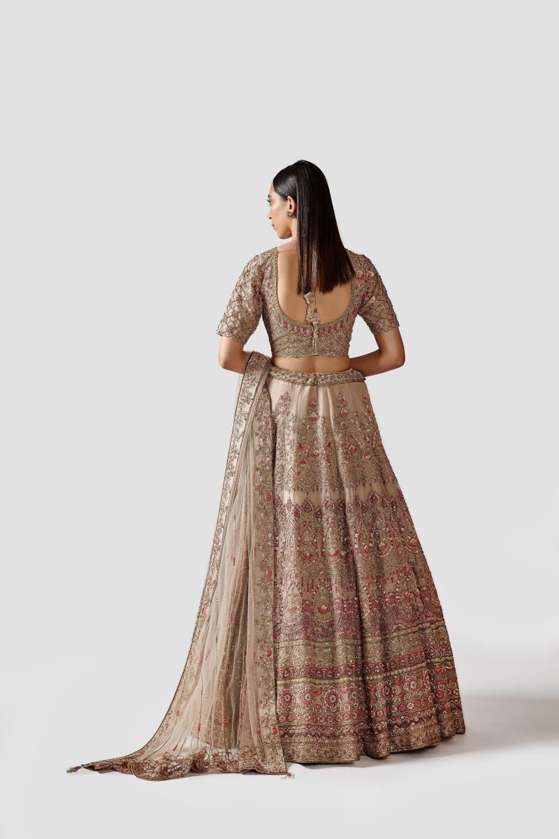 Fascinating Beige Color Georgette Lehenga Set - Image 5