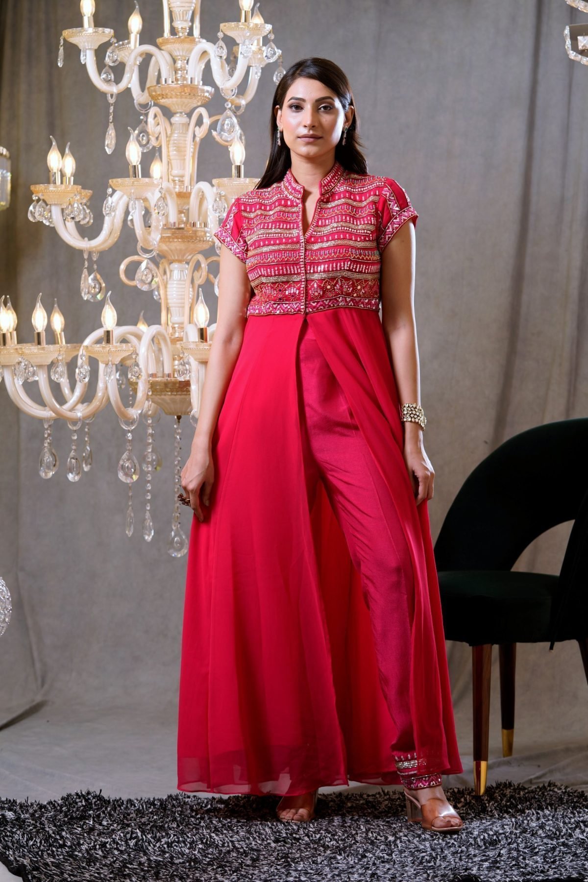 Rosa- Cora Pink Jacket Pant Set