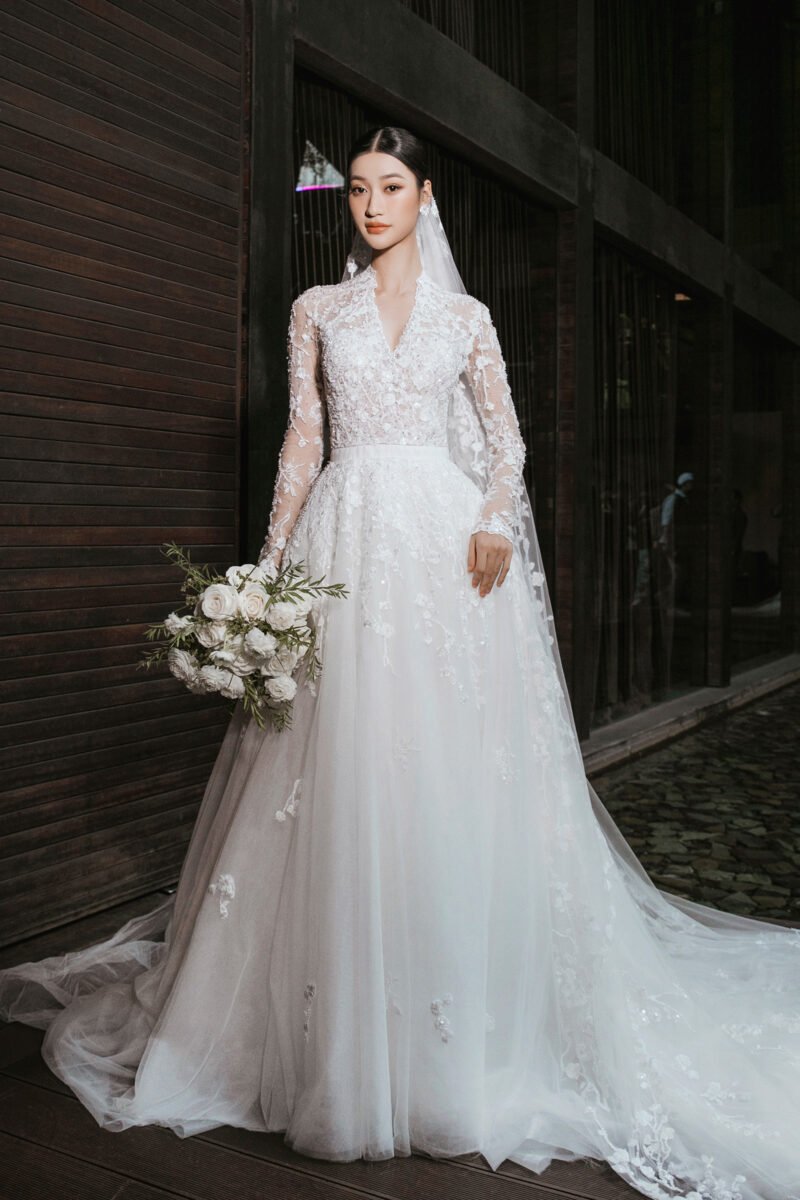 White Wisteria Bloom Fairytale Bridal Gown - Image 3