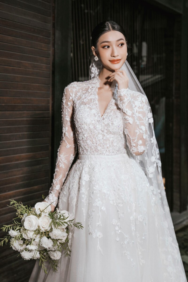 White Wisteria Bloom Fairytale Bridal Gown - Image 4